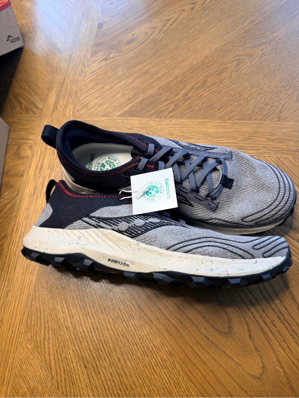 Saucony Kids Gray and Black Trail Running Sneakers